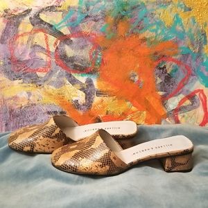 Vintage Hillard & Hanson Snakeskin Mules